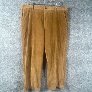 Brooks Brothers Pants Mens 42x27 Brown Corduroy Straight Casual Classic Cotton